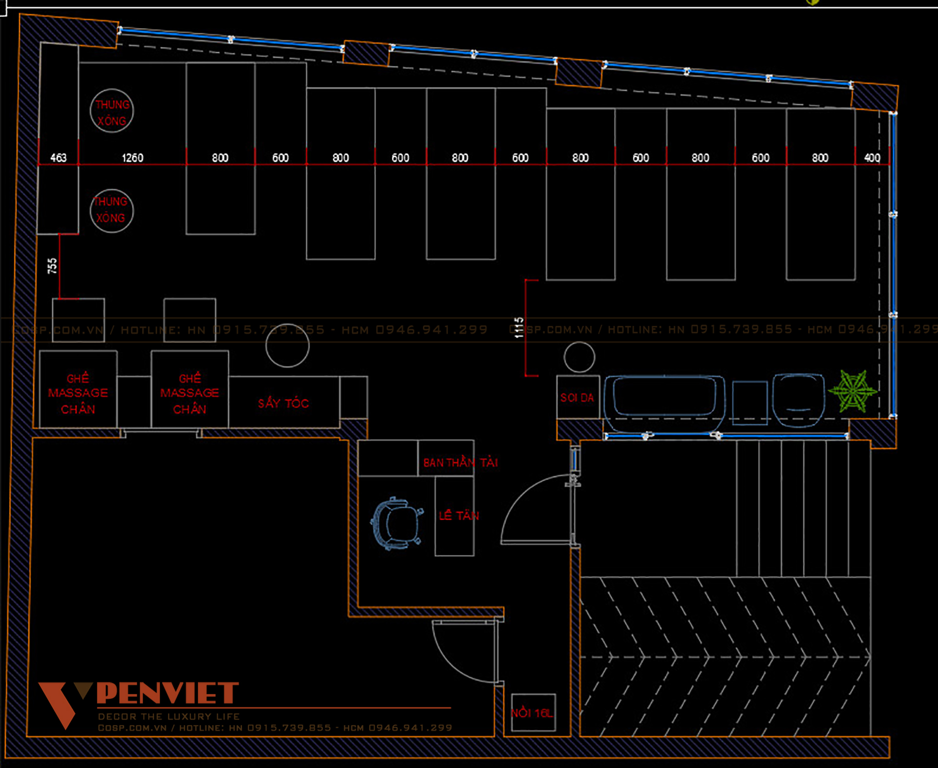 Phương án bố trí mặt bằng nội thất