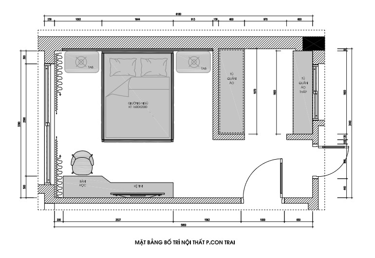 Không gian riêng được thiết kế nhu cầu sử dụng nhưng vẫn đảm bảo sự nhất quán