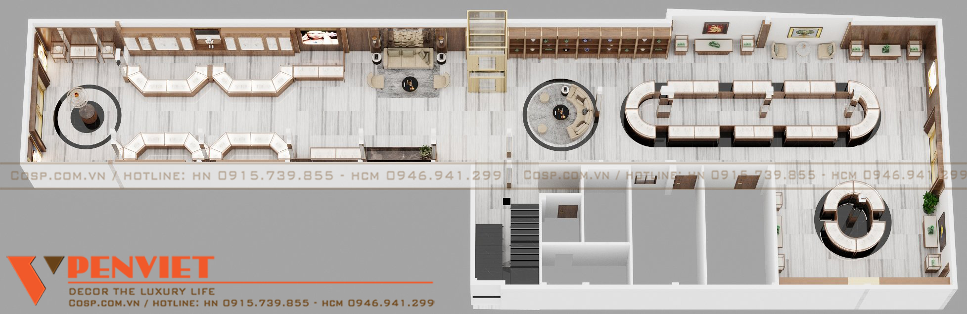 Các phòng chức năng được bố trí đầy đủ đáp ứng yêu cầu sử dụng