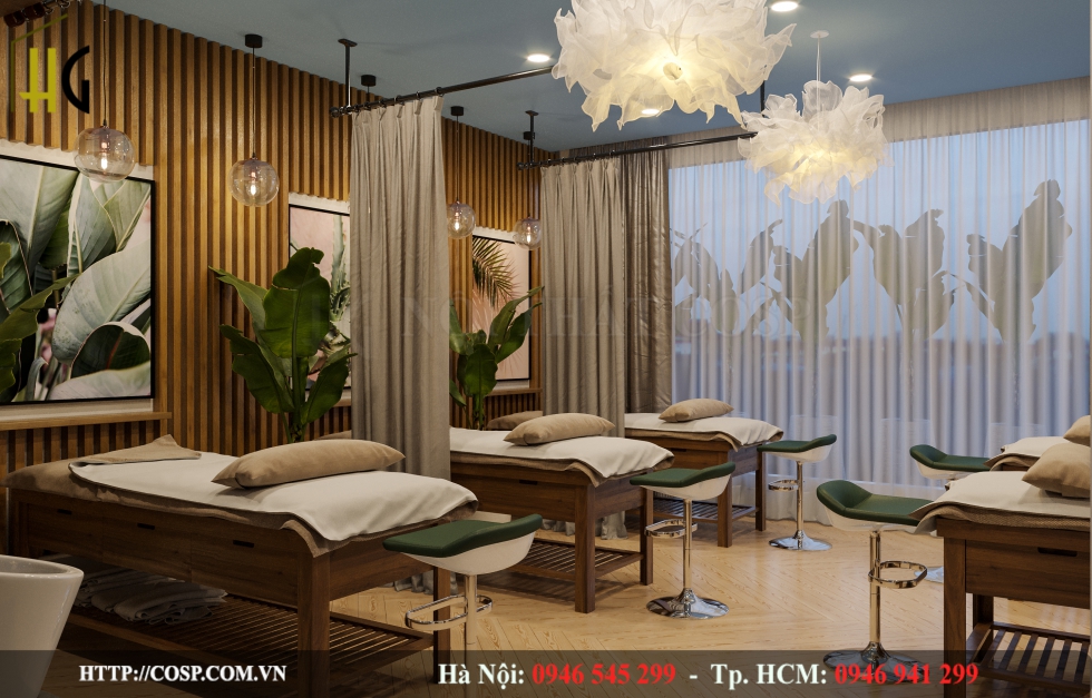 Phần khung phía dưới để đỡ nệm massage được gia cố bằng 3 thanh gỗ ngang