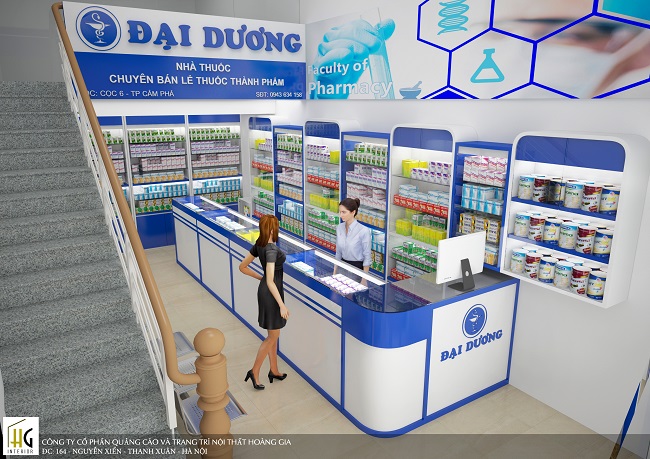 Màu sắc của quầy thuốc