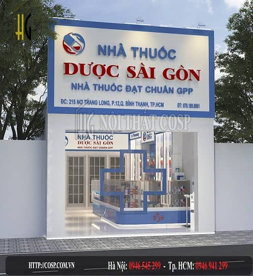 Mẫu thiết kế nhà thuốc Dược Sài Gòn