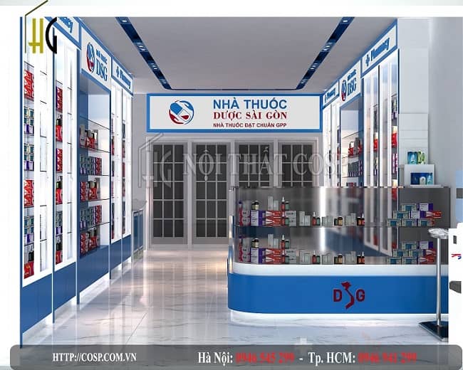 Mẫu thiết kế nhà thuốc Dược Sài Gòn