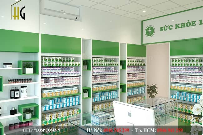 Mẫu thiết kế nhà thuốc Sơn Phượng