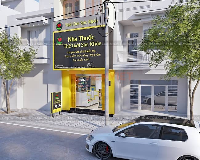 Mẫu thiết kế nhà thuốc Thế giới sức khỏe