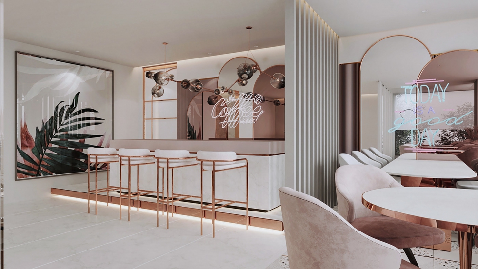 Thiết kế quầy bar cho spa