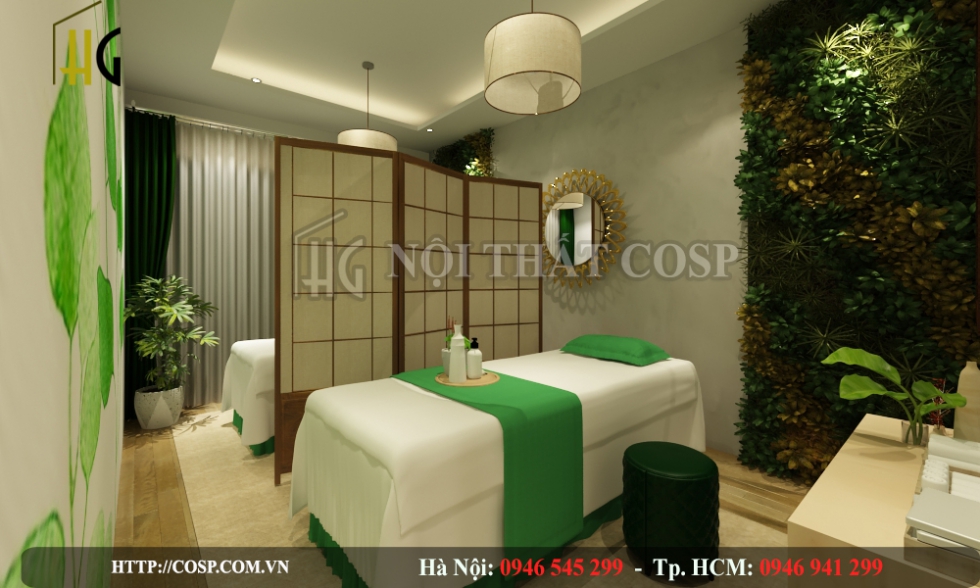 mau xanh trong thiet ke spa co don gian nhu tra xanh 7