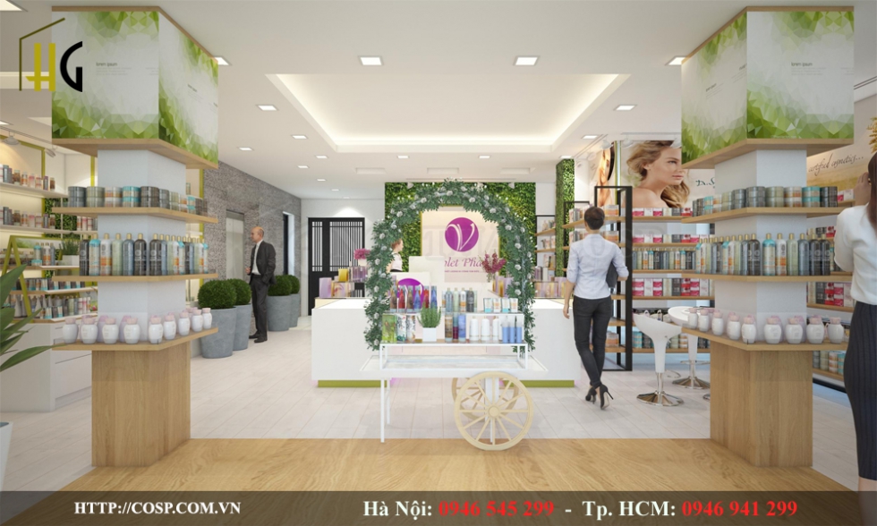 Lựa chọn nội thất hợp lý cho shop mỹ phẩm