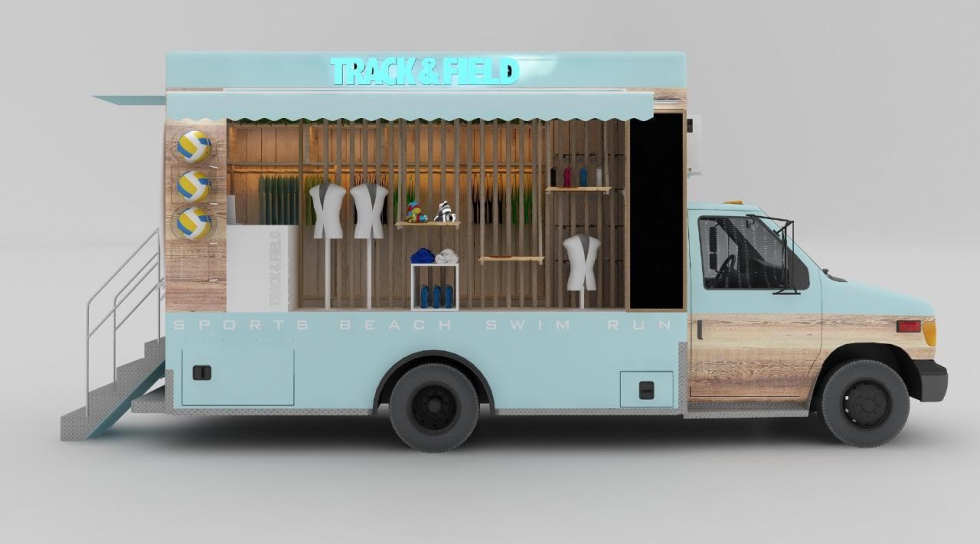 Ý tưởng độc đáo thiết kế shop quần áo trên xe tải