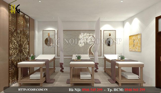 Thiết kế nội thất spa với phong cách hiện đại