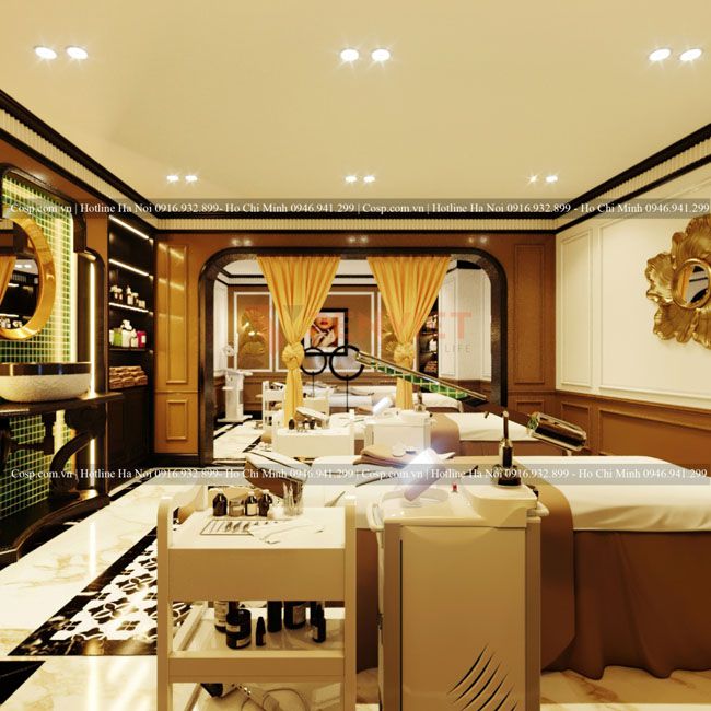 Phong cách thiết kế spa tân cổ điển sang trọng