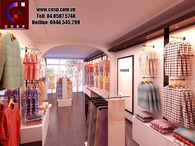 thiết kế cửa hàng thời trang HT