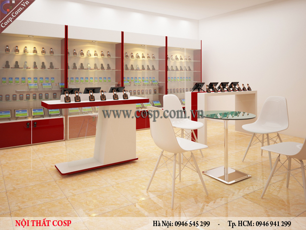 Thiết kế nội thất shop điện thoại chị Giàu - Phú Quốc