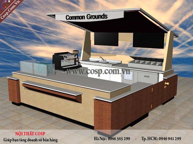 thiết kế kiosk đồ ăn nhanh KIK005