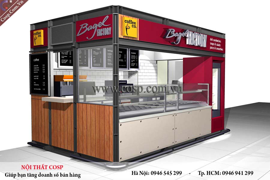 Thiết kế kiosk đồ ăn nhanh KIK010