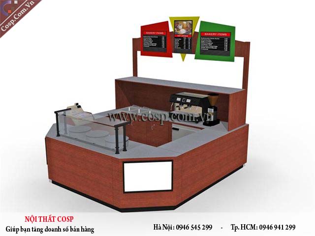 thiết kế kiosk đồ ăn nhanh