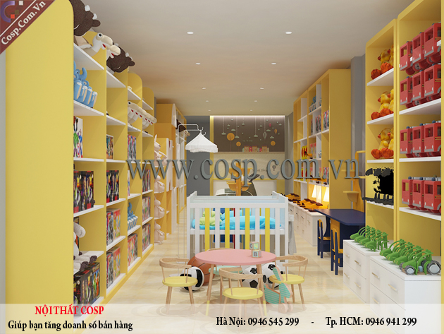 Thiết kế cửa hàng mẹ và bé chị Trang