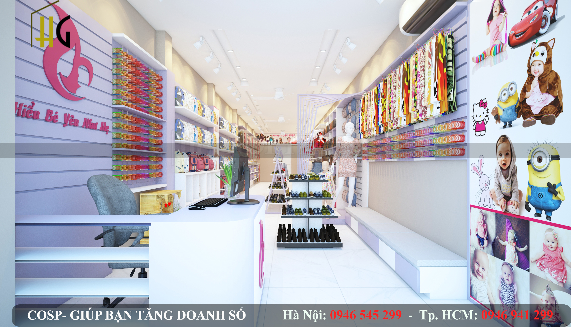 thiet ke shop thoi trang me be chi hai 1