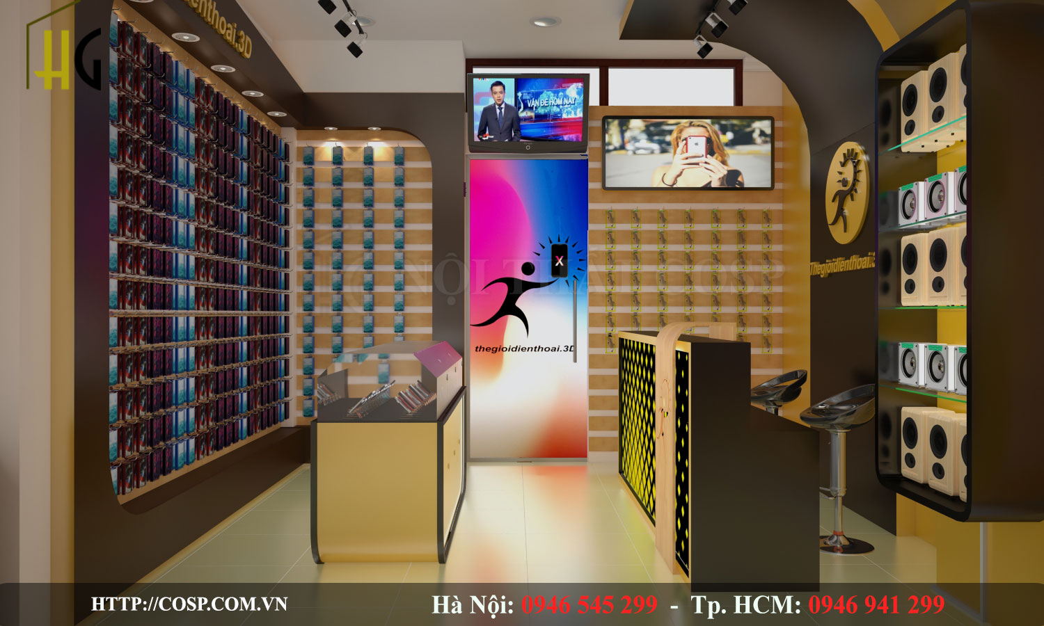 Thiết kế Shop điện thoại Anh Nhất - Bắc Giang