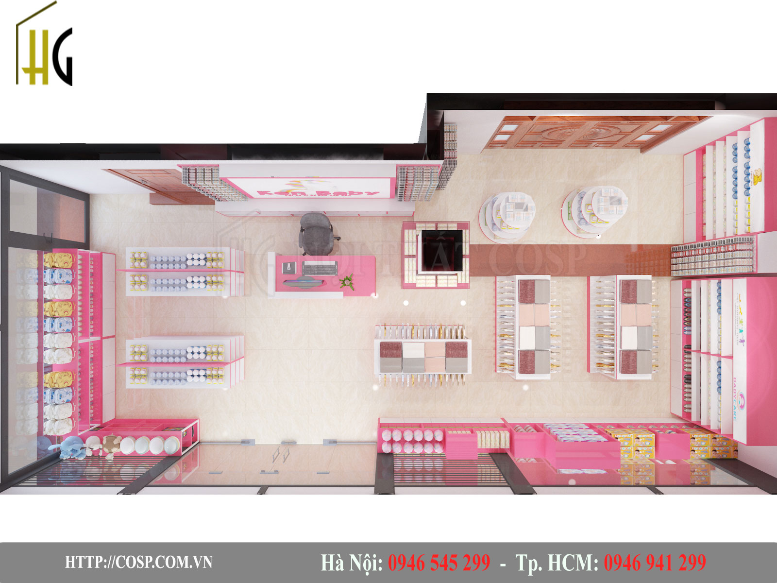 Sắp xếp hệ thống quầy kệ hợp lý