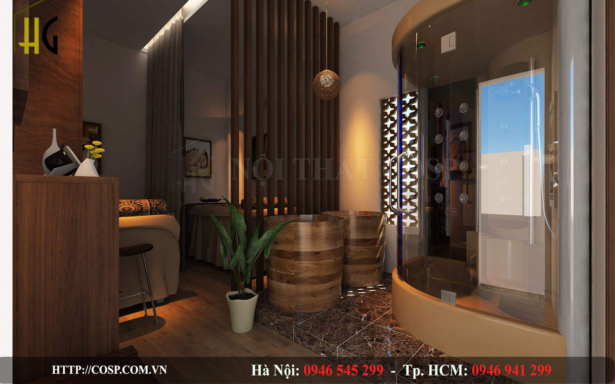 Thiết kế nội thất Spa gần gũi với tự nhiên