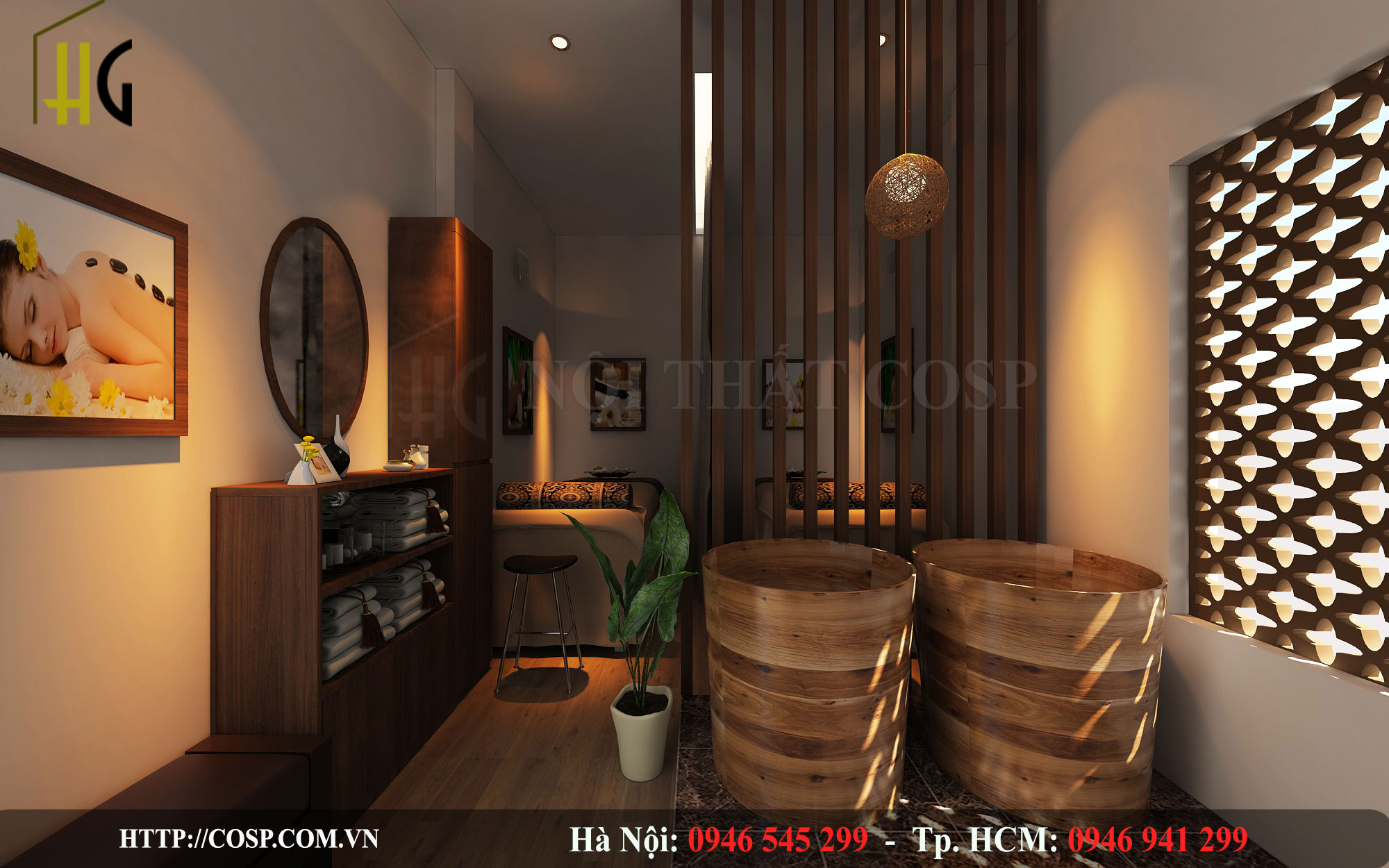 Thiết kế phòng massage Cô Bếch- uông Bí, Quảng Ninh