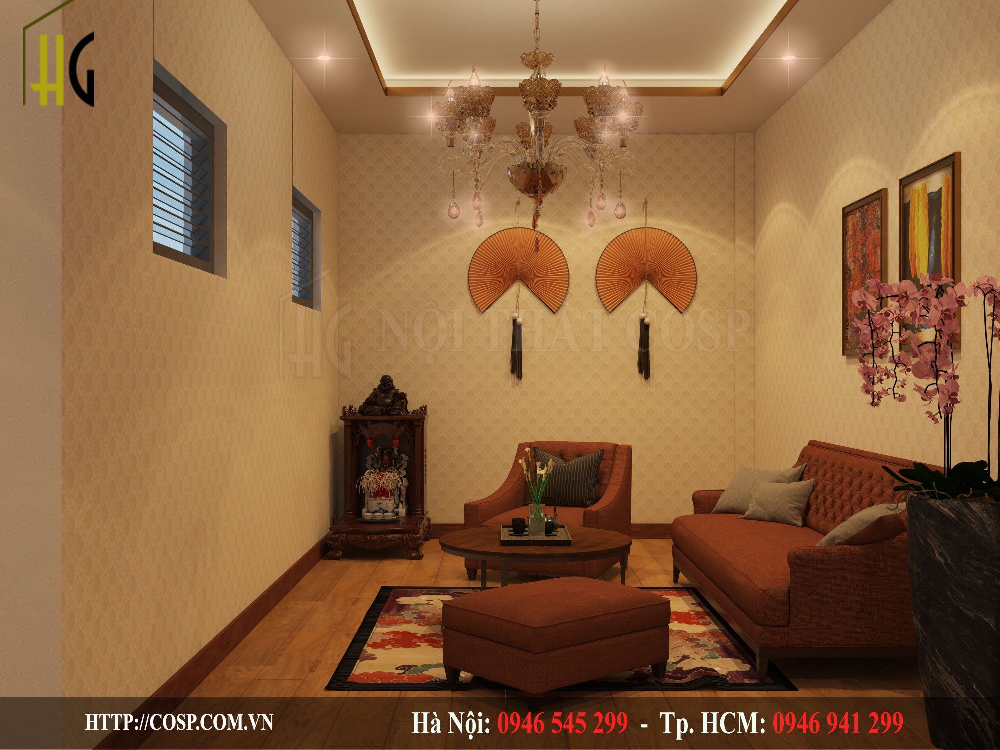 Thiết kế phòng tiếp khách của Việt Spa