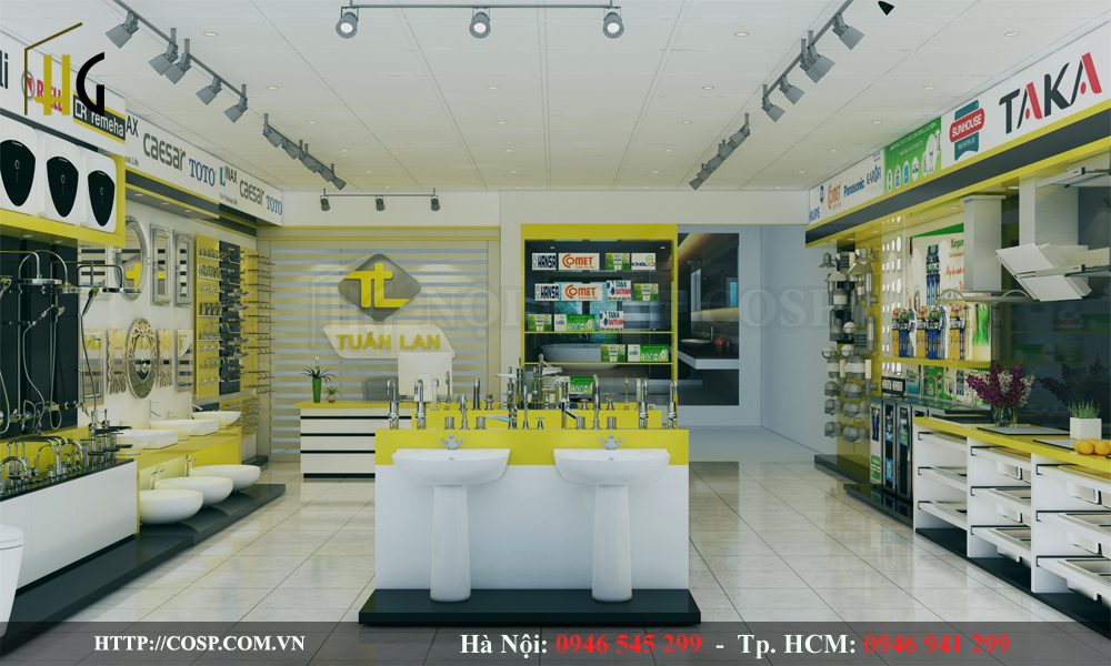Thiết kế Showroom thiết bị vệ sinh - anh Tuấn, Quảng Ninh