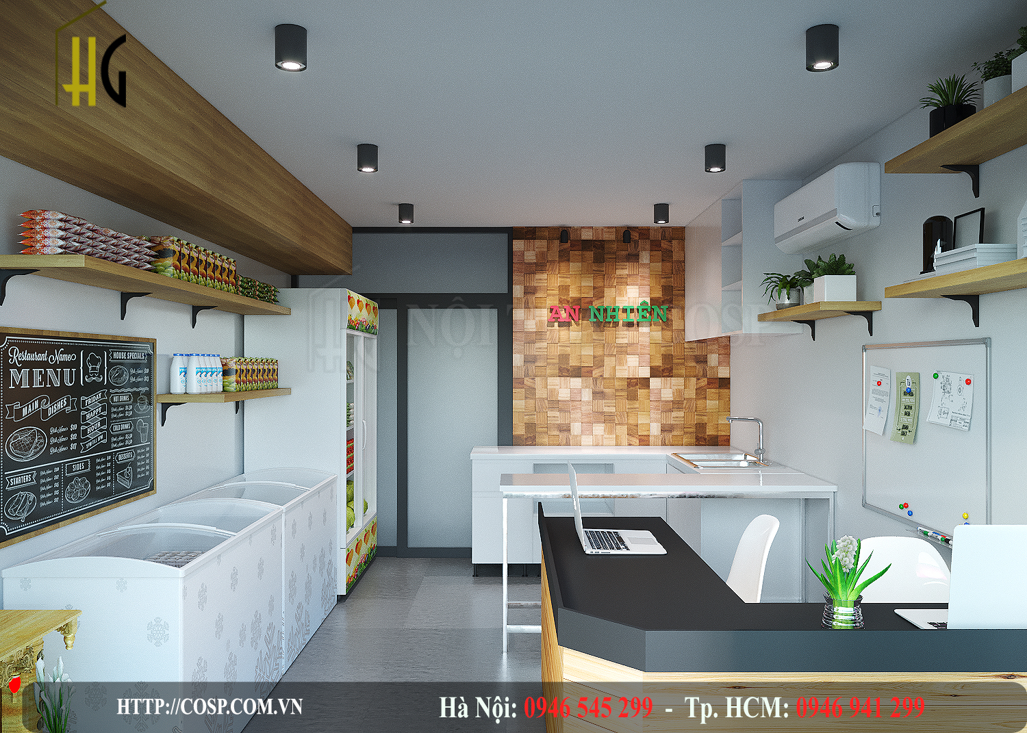 Thiết kế cửa hàng thực phẩm An Nhiên