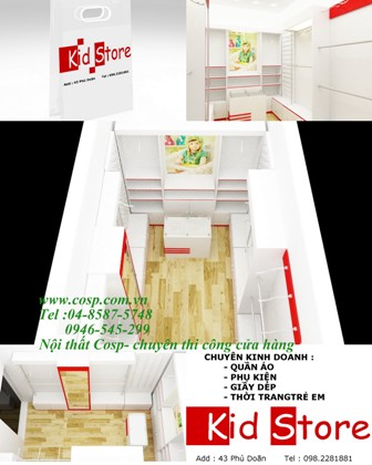 Thiết kế cửa hàng thời trang trẻ em 43 Phủ Doãn Thiết kế cửa hàng thời trang trẻ em Kid Store