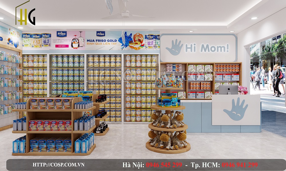 thiet ke shop me be smiling baby store 2