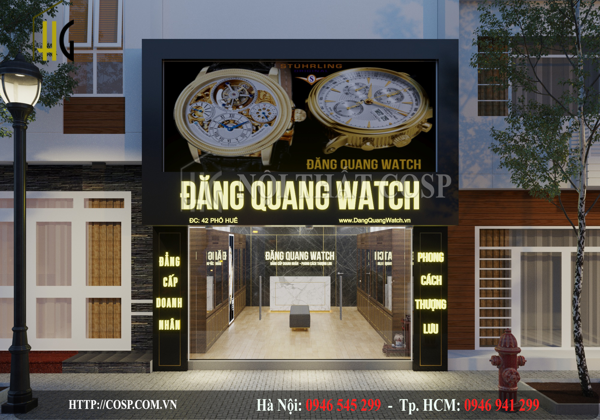 Thiết Kế Shop Đồng Hồ Đăng Quang – Phố Huế
