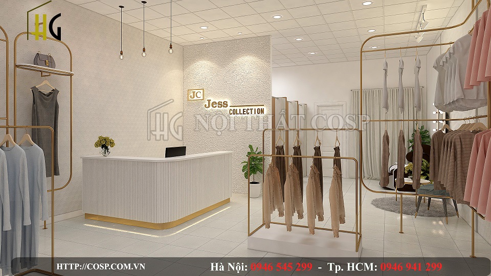 thiết kế shop quần áo nữ
