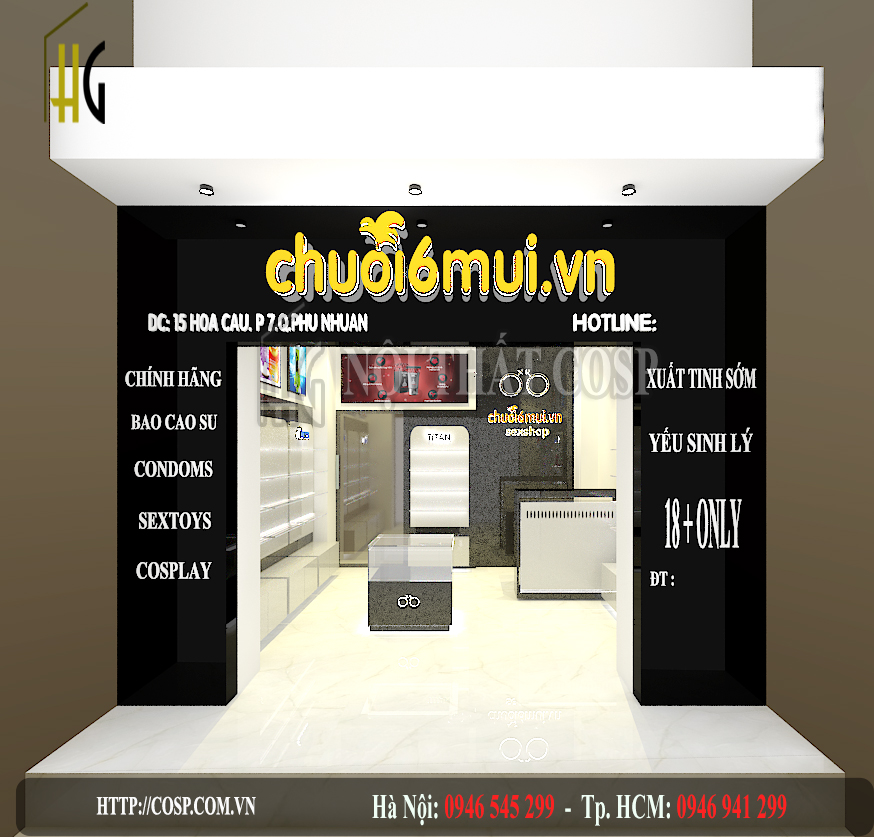 thiết kế mặt tiền shop người lớn