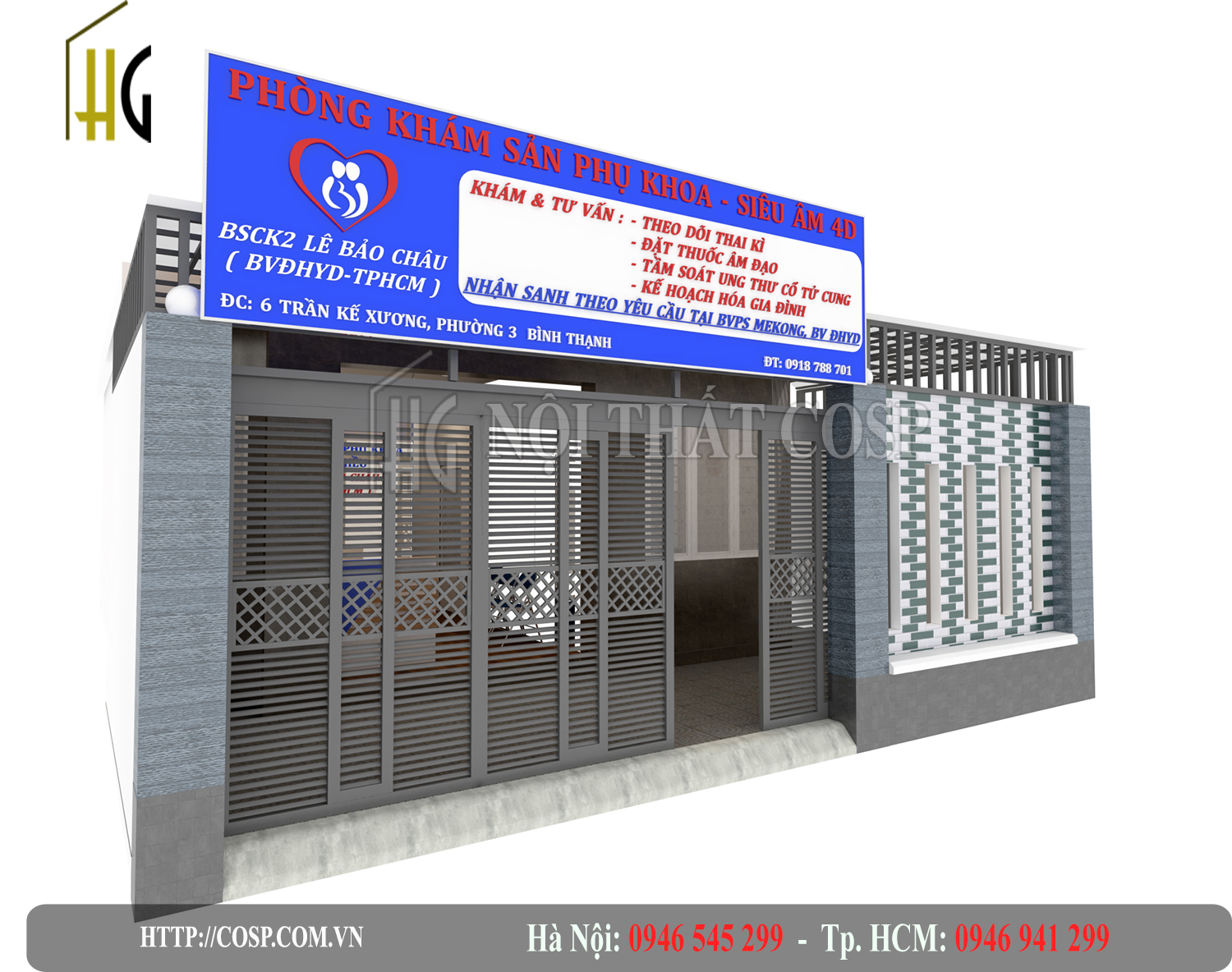 Thiết kế phòng khám - Chị Châu – TP. Hồ Chí Minh