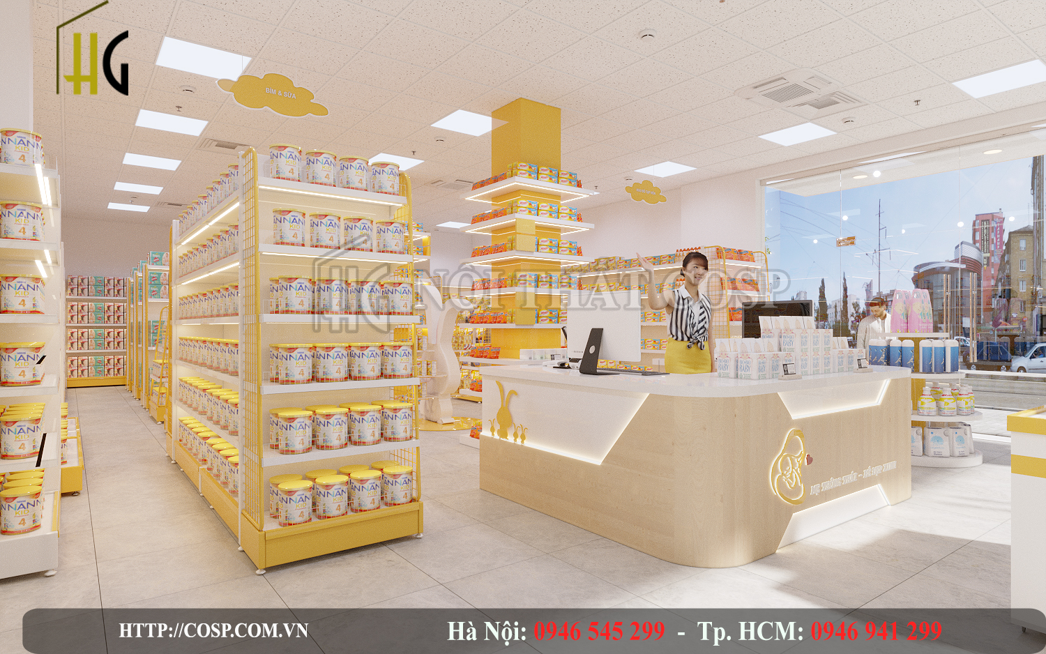 Thiết kế shop thời trang mẹ & bé 