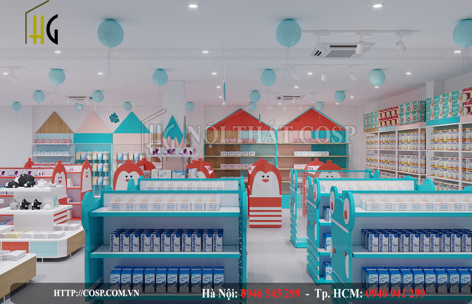 Thiết kế nội thất siêu thị Chung Lý – Bình Phước