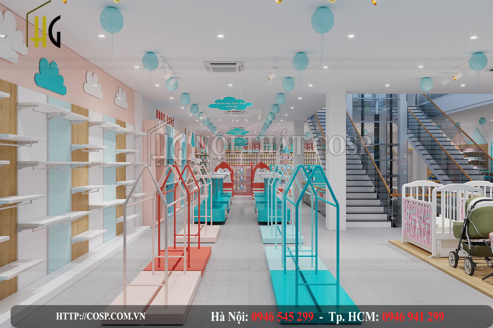 Hệ thống quầy kệ đa dạng bắt mắt