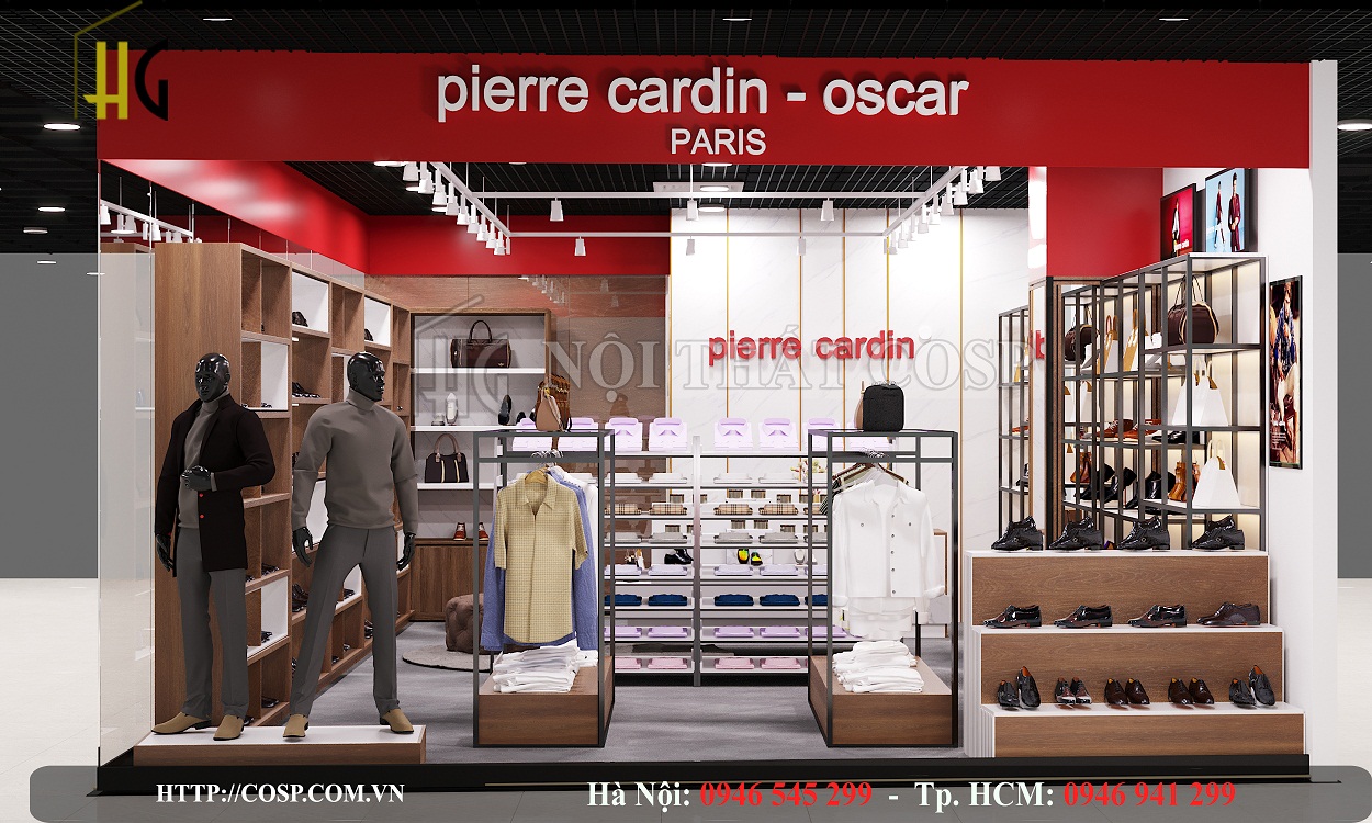 Thiết kế chuỗi shop giầy pierre Cardin