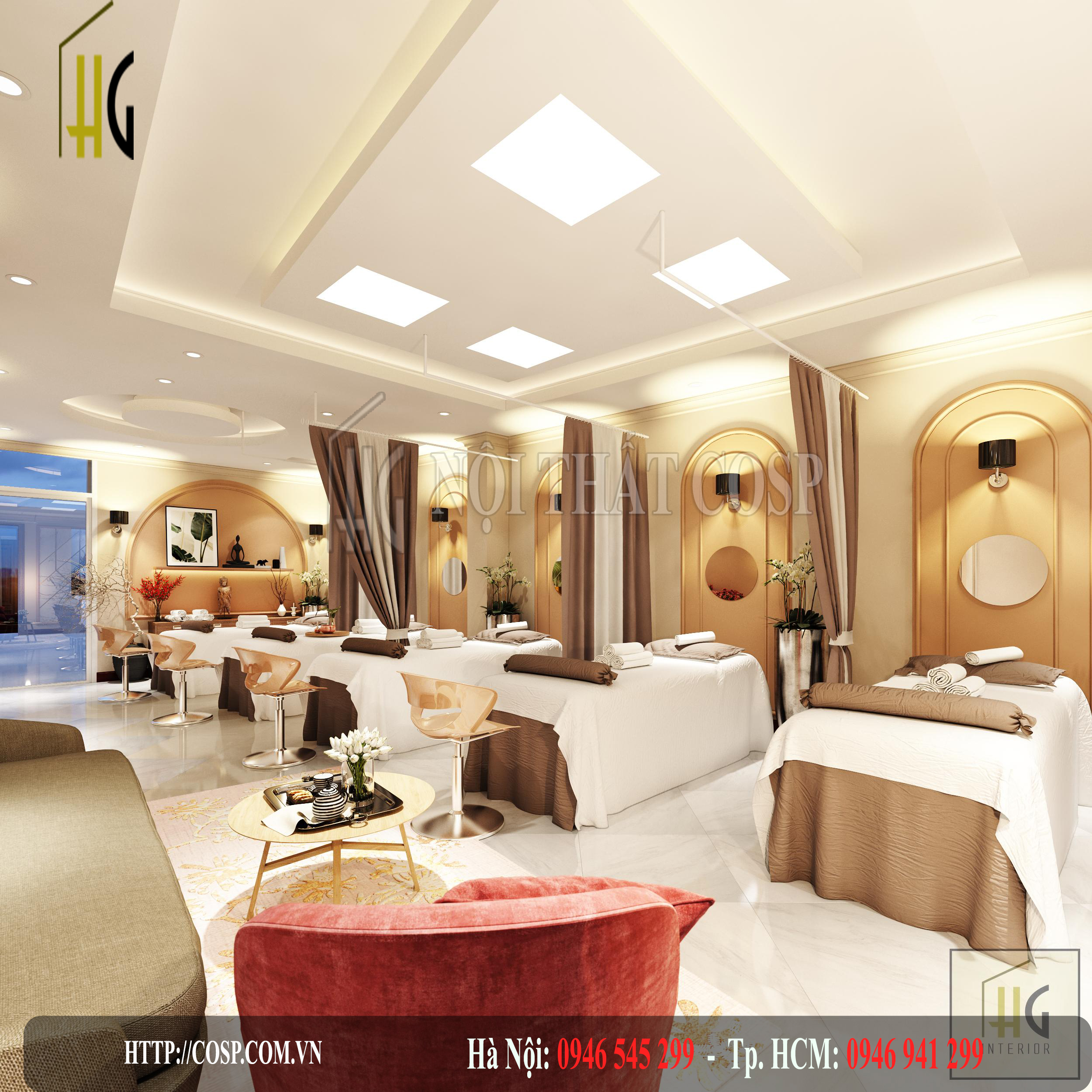 thiet ke phong dich vu spa newlife beauty 2