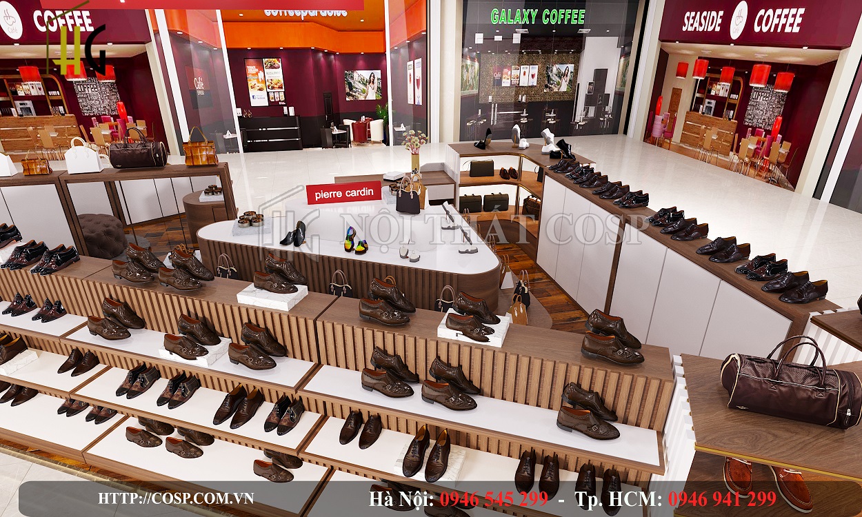 Thiết kế shop thời trang giầy dép pierre cardin- chị Hoài