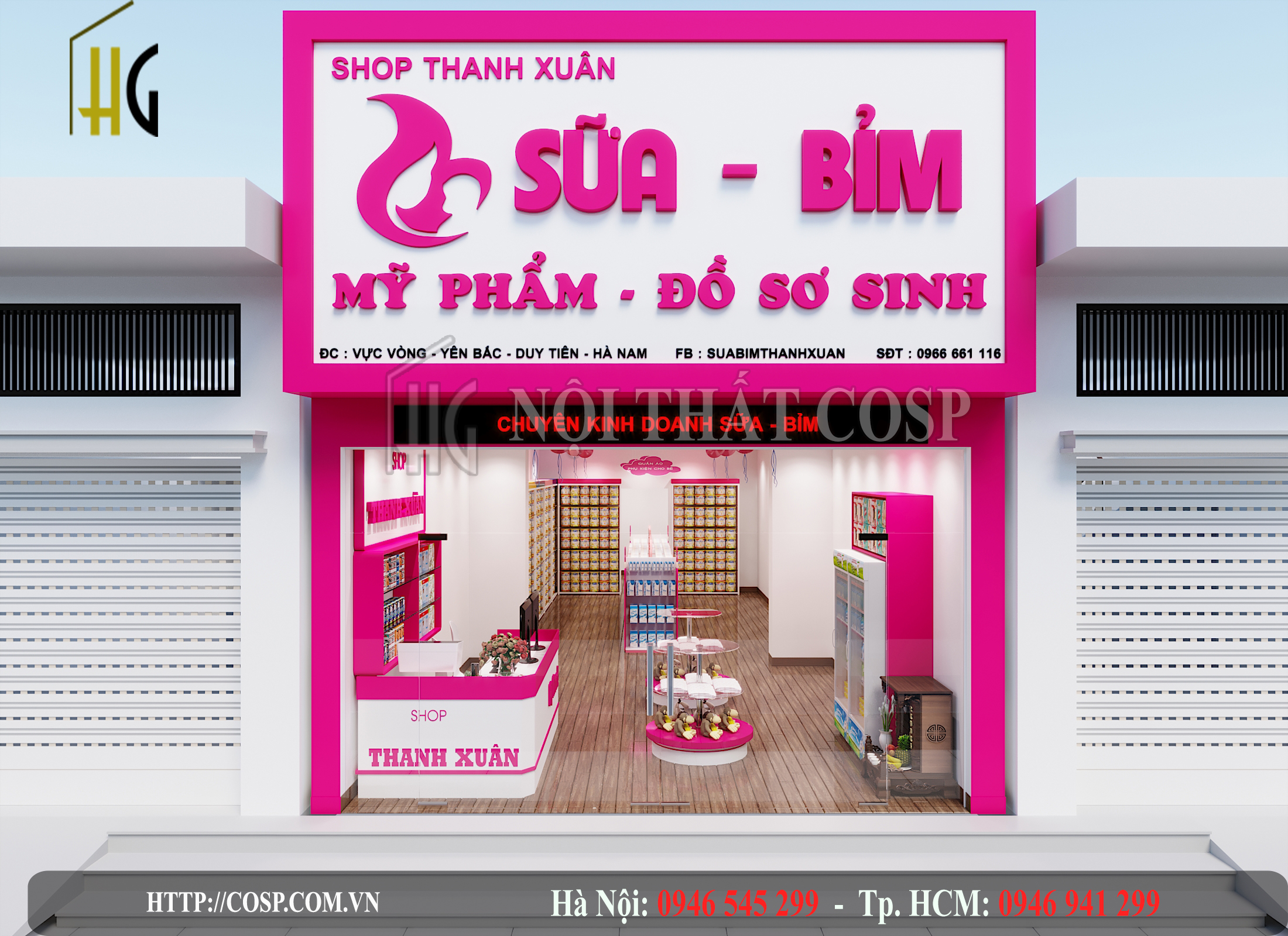thiet ke shop me va be thanh xuan 1