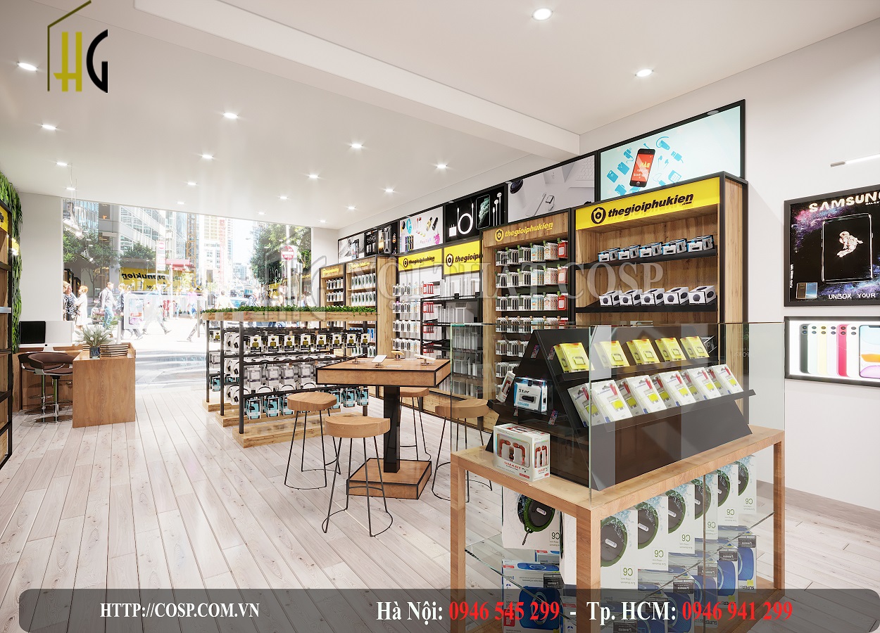 Thiết kế shop điện thoại chi phí thấp có nhiều hạn chế