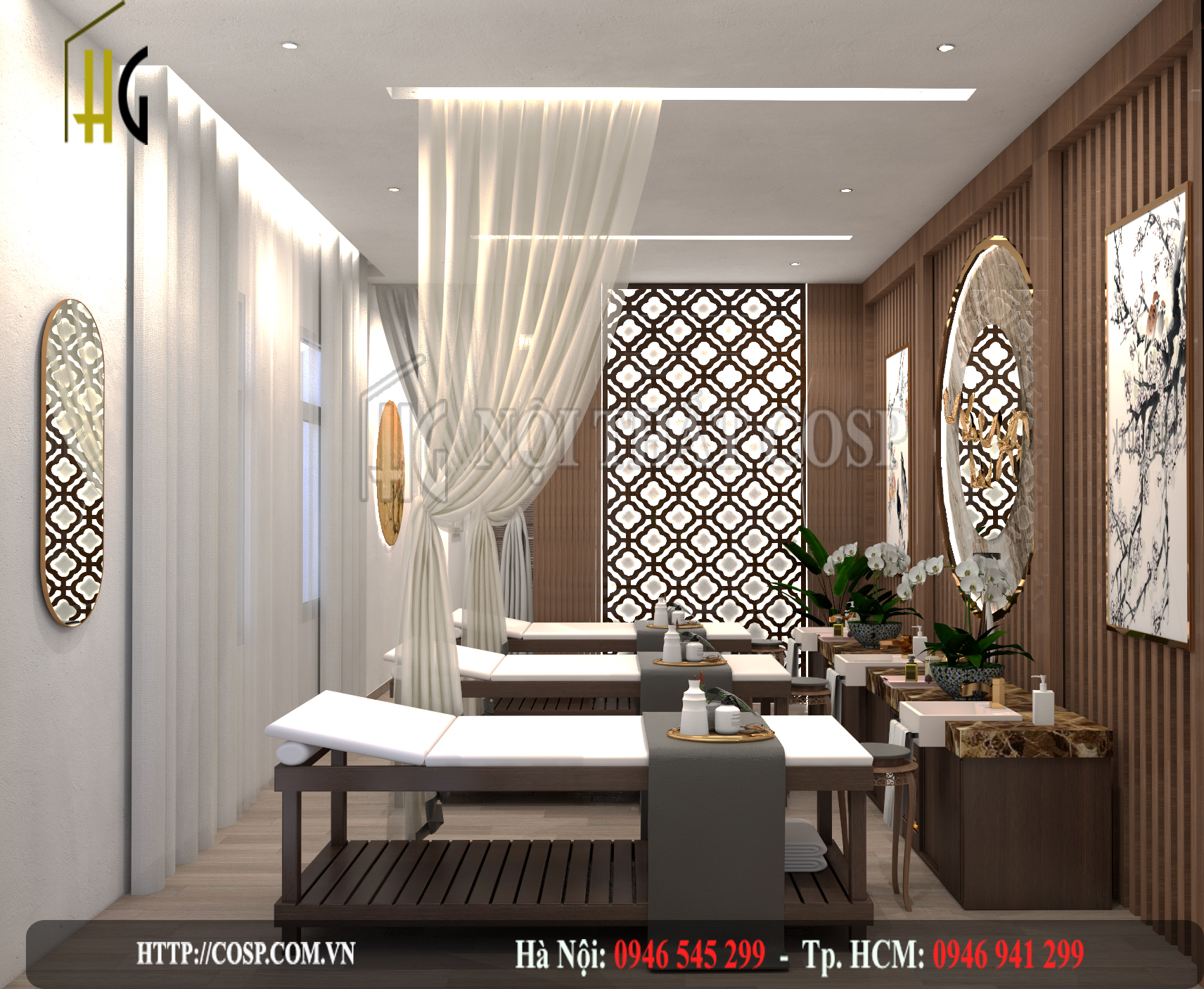 thiết kế nội thất spa