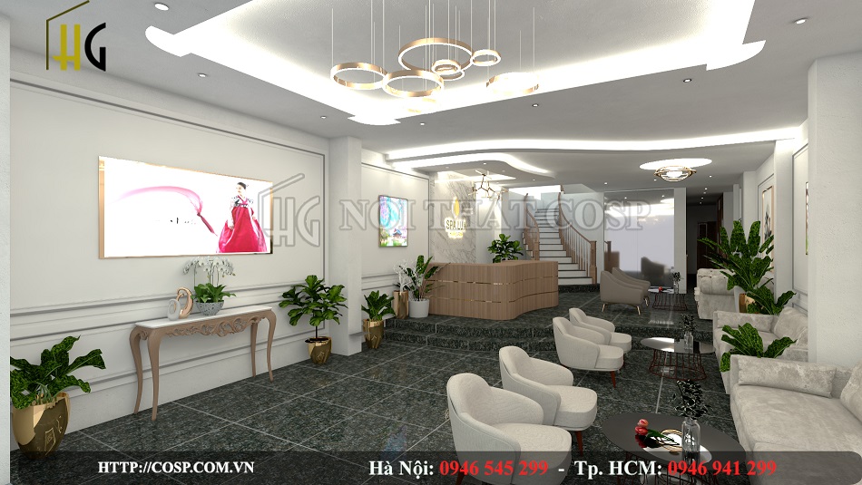 Thiết kế phòng tiếp khách Spa