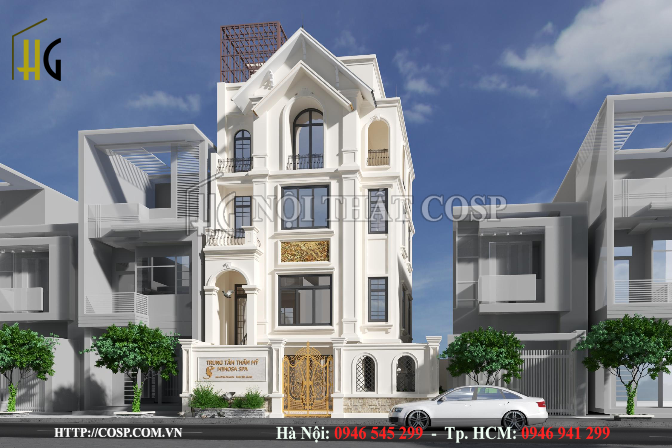 Mặt tiền của spa Mimosa