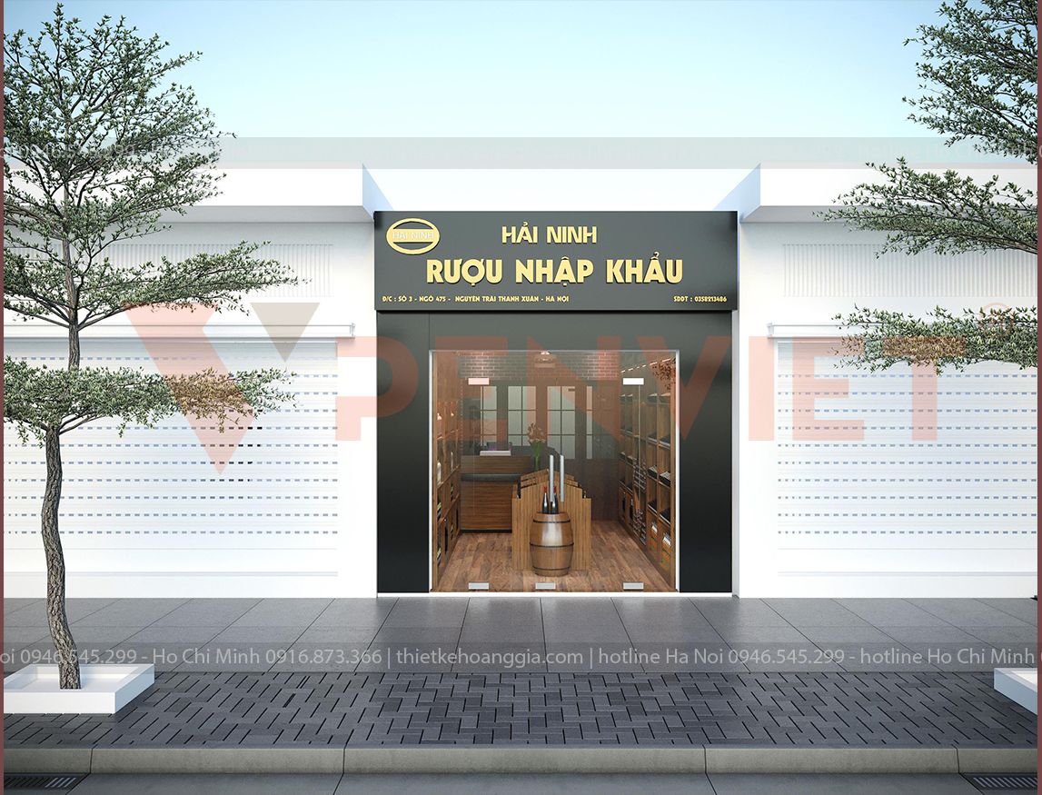 thiết kế shop rượu nhập khẩu Hải Ninh