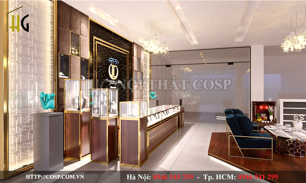 Thiết kế tiệm vàng bạc Thành Liên - Hải Phòng