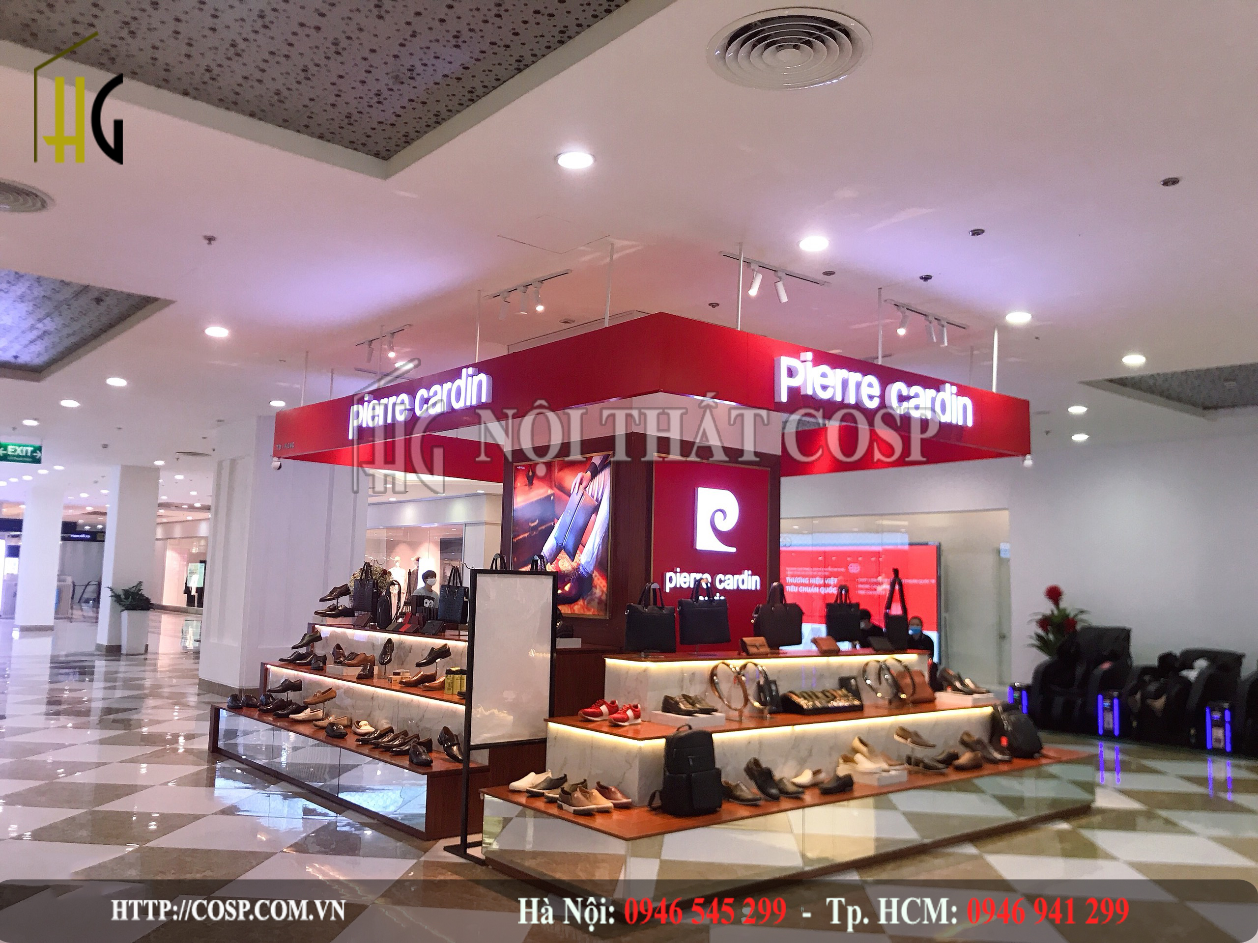 Thiết kế shop thời trang giầy dép Pierre Cardin – Time City