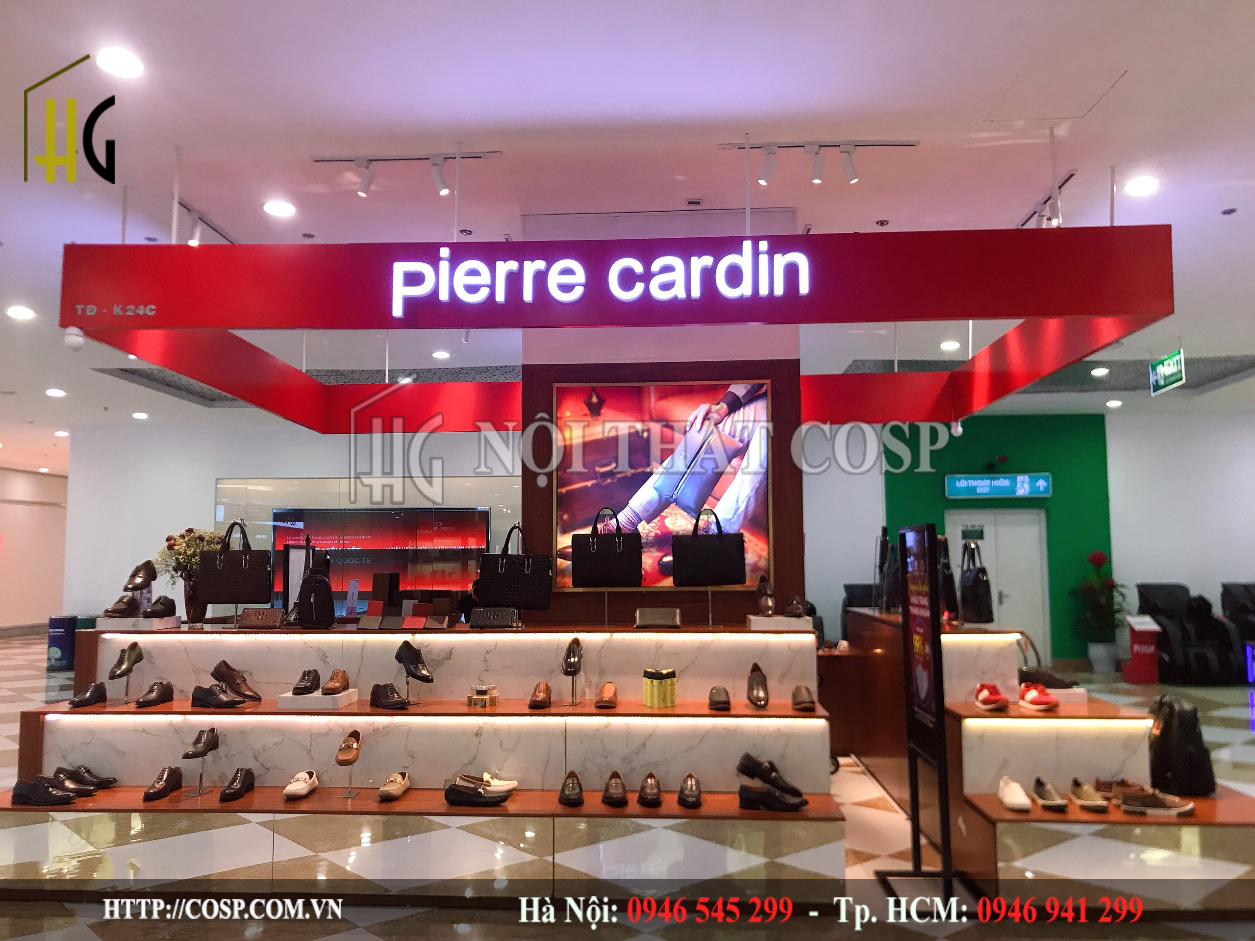 Thiết kế nội thất shop giầy dép